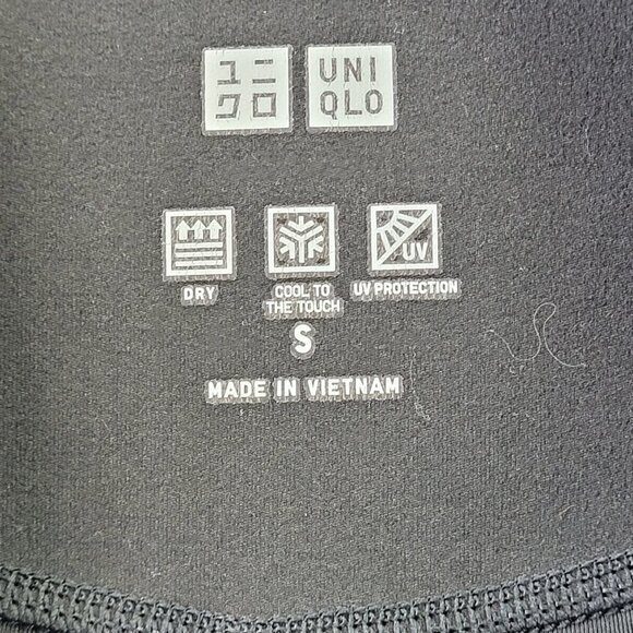 Uniqlo Woman’s black dry cool to touch ivory protection workout leggings size S - Picture 8 of 11